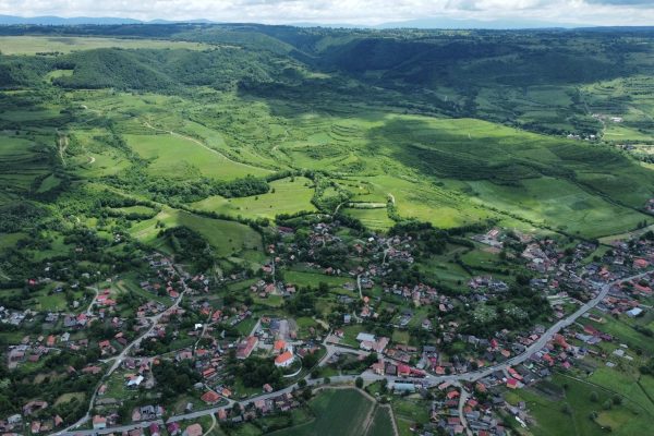 Felsősófalva légi felvételen Sóvidéken